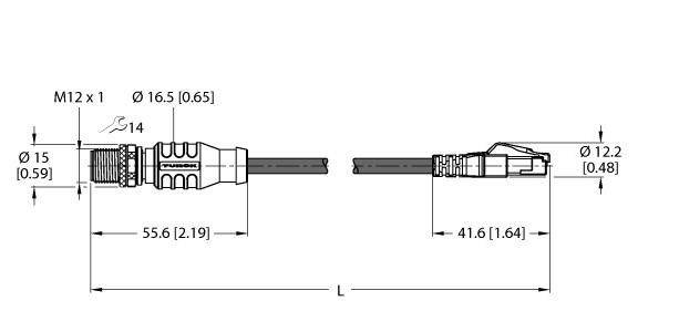 Turck Leitung RSSD-RJ45S-4422-20M