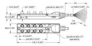 Turck Aktuator-/Sensor-Verteiler TB-8M8M-3-4
