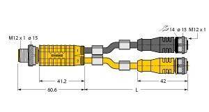 Turck Y-Verterteiler m. Leitung VBRS4.4-2RKC#6634080
