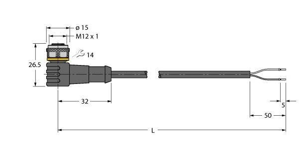 Turck Aktuator- u. Sensorleitung WKC4.221T-15/TXB