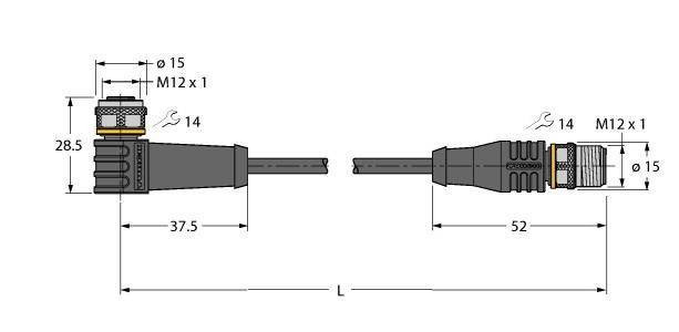 Turck Aktuator- u. Sensorleitung WKS4.5T5.5RSS4.5TTXL