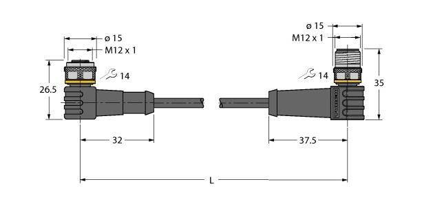 Turck Aktuator- u. Sensorleitung WKS4.4T1.7WSS4.4TTXL