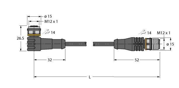 Turck Aktuator- u. Sensorleitung WKS4TP7X22RSS4T/TEL