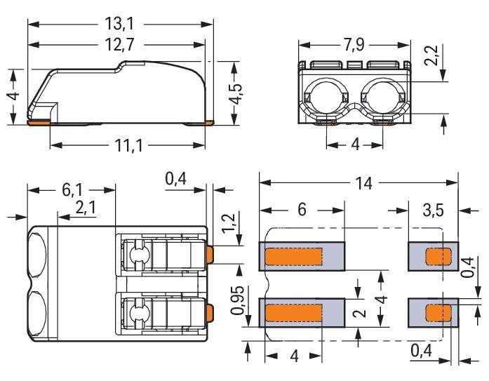 WAGO GmbH & Co. KG SMD-Leiterplattenklemme 2060-452/998-604
