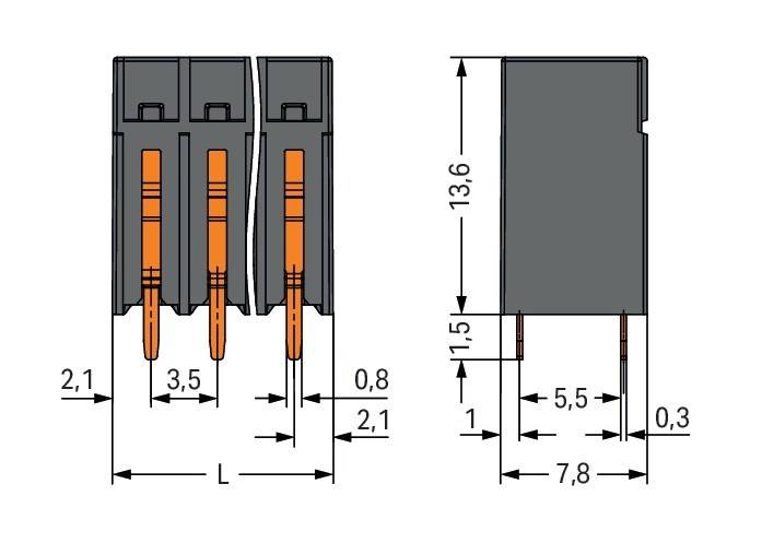 WAGO GmbH & Co. KG THR-Leiterplattenklemme 20861130300000997607