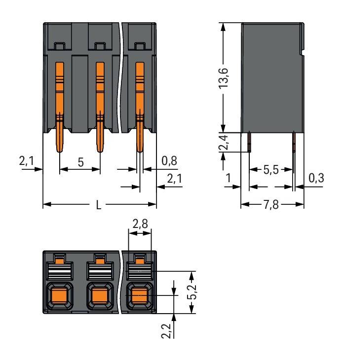 WAGO GmbH & Co. KG THR-Leiterplattenklemme 2086-3104/997-605