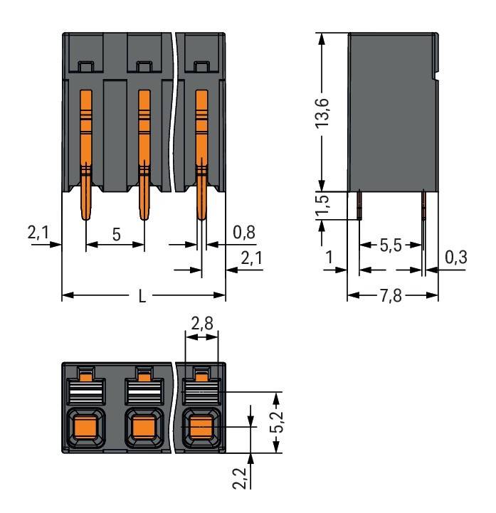 WAGO GmbH & Co. KG THR-Leiterplattenklemme 20863104300000997605