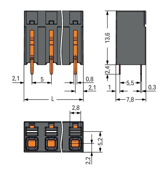 WAGO GmbH & Co. KG THR-Leiterplattenklemme 2086-3124/997-605