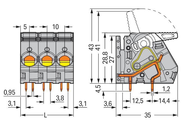 WAGO GmbH & Co. KG Leiterplattenklemme 2716-151