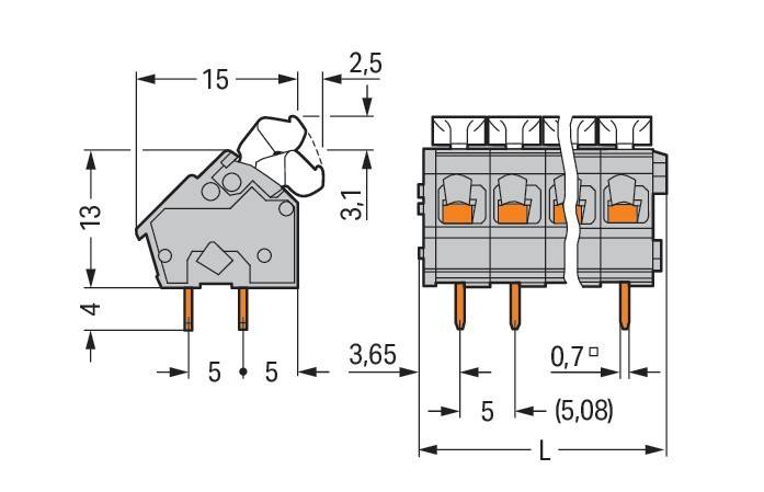 WAGO GmbH & Co. KG Leiterplattenklemme 256-436/334-000