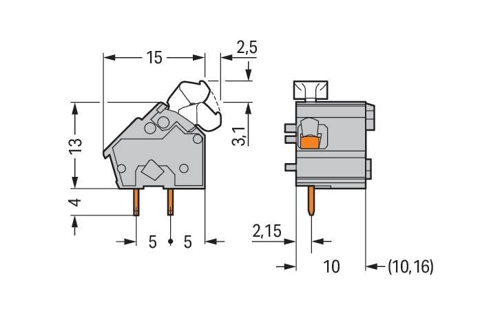 WAGO GmbH & Co. KG Anreihbare Leiterplattenk. 256-661