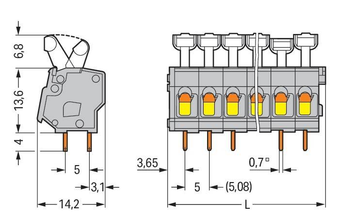 WAGO GmbH & Co. KG Leiterplattenklemme 257-409