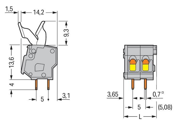 WAGO GmbH & Co. KG Leiterplattenklemme 257-424/333-000
