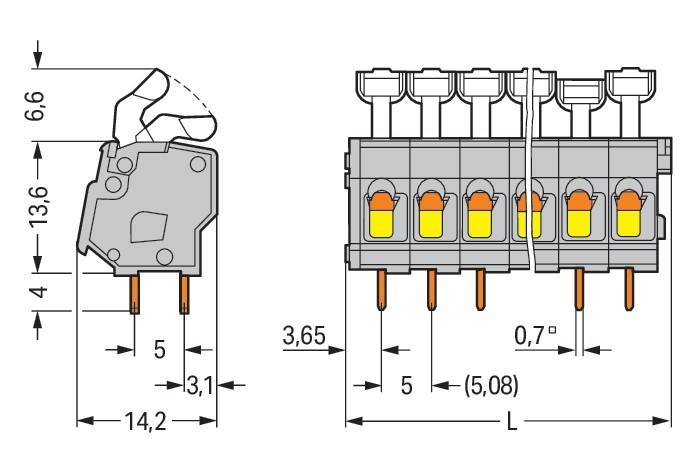 WAGO GmbH & Co. KG Leiterplattenklemme 257-455