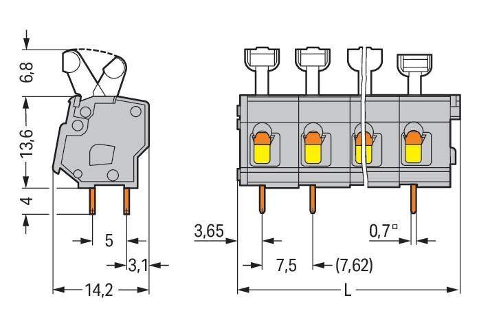 WAGO GmbH & Co. KG Leiterplattenklemme 257-502