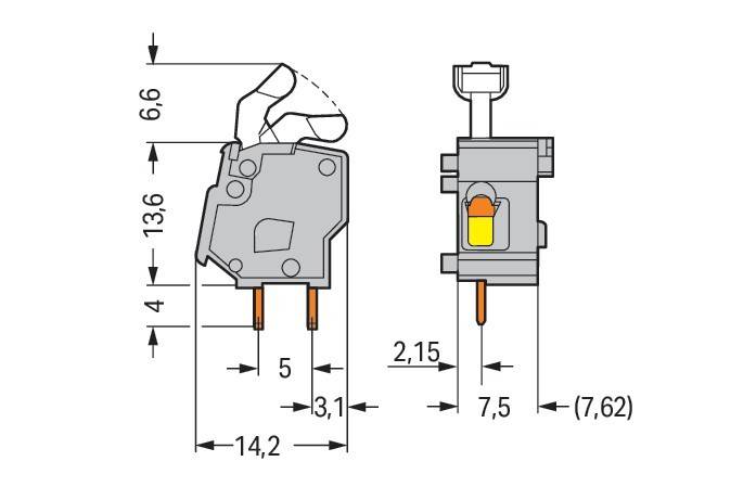 WAGO GmbH & Co. KG Anreihbare Leiterplattenk. 257-850