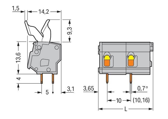 WAGO GmbH & Co. KG Leiterplattenklemme 257-624/333-000