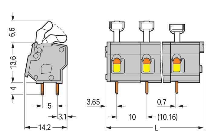 WAGO GmbH & Co. KG Leiterplattenklemme 257-660