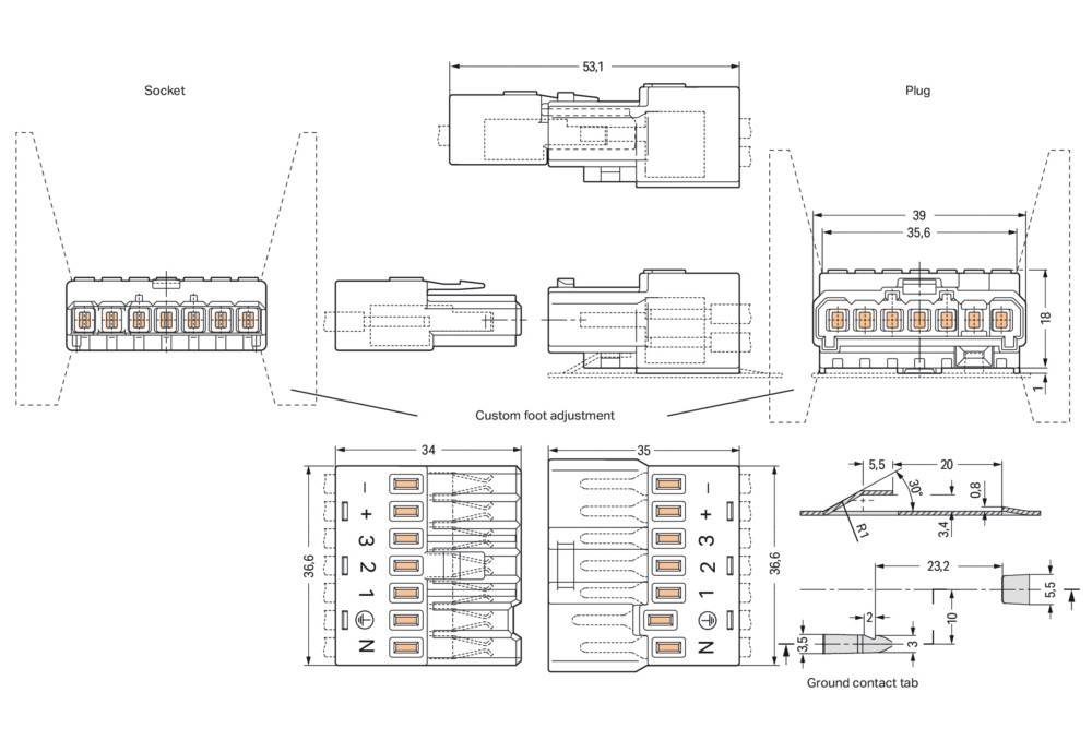 WAGO GmbH & Co. KG Buchsenteil o. PE-Kontakt 267-501/002-000