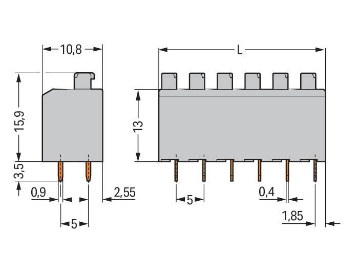 WAGO GmbH & Co. KG Leiterplattenklemme 735-302