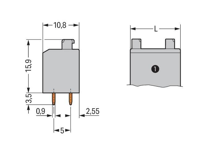 WAGO GmbH & Co. KG Leiterplattenklemme 735-306/003-000