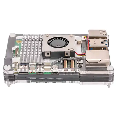 PIMORONI Pibow Gehäuse für Raspberry Pi 5, Grau, PIM677 PIMORONI Pibow Gehäuse für Raspberry Pi 5, Grau, PIM677