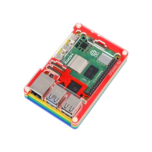 PIMORONI Pibow Gehäuse für Raspberry Pi 5, bunt, PIM678 PIMORONI Pibow Gehäuse für Raspberry Pi 5, bunt, PIM678