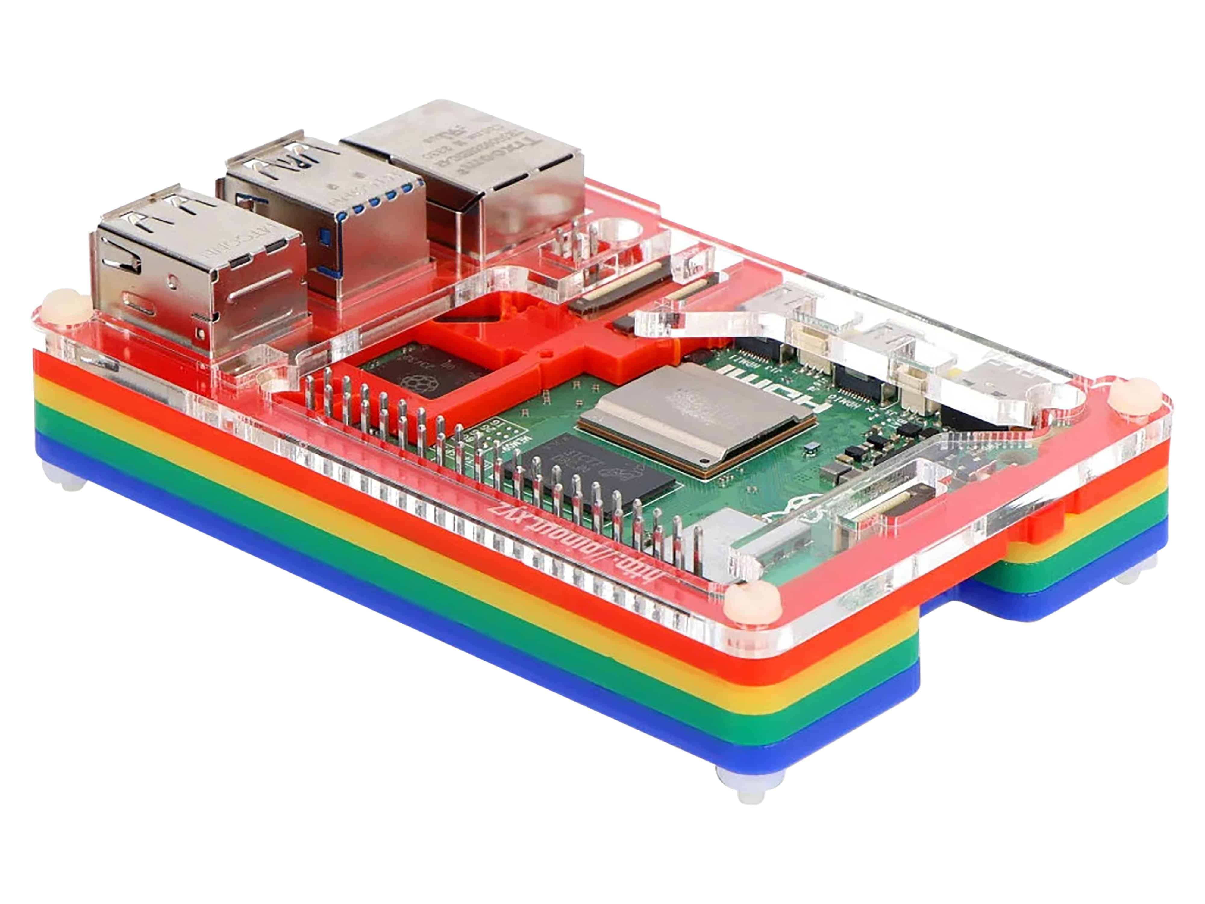 PIMORONI Pibow Gehäuse für Raspberry Pi 5, bunt, PIM678