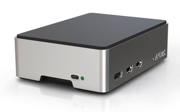 FLIRC Case - Aluminium Gehäuse für Raspberry Pi 5, silber/schwarz