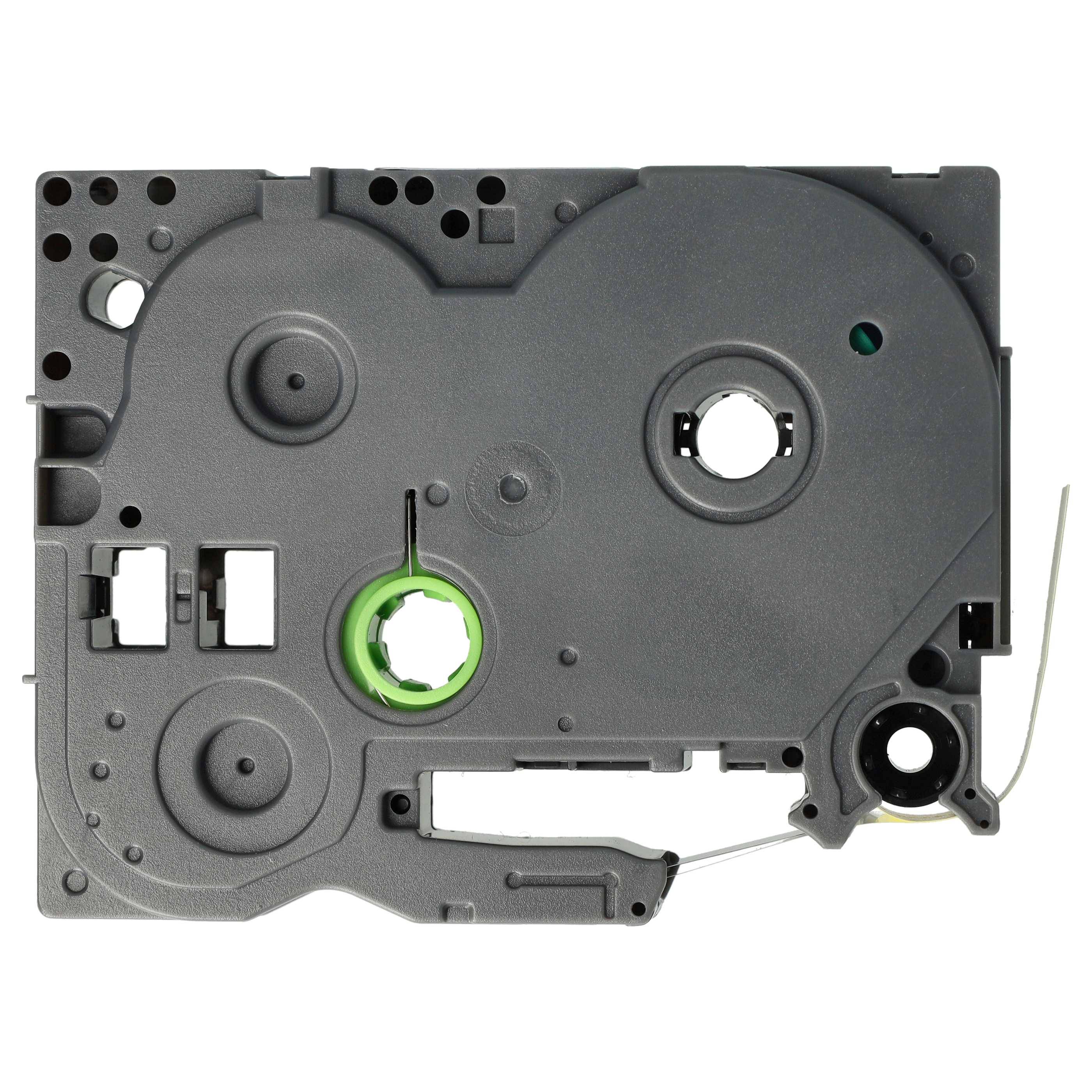 vhbw Schriftband-Kassette kompatibel mit Brother PT 9600, 9700PC, 9800PCN, D200BT, D200 Etiketten-Drucker 4m x 12mm Schwarz auf Gelb, Laminiert