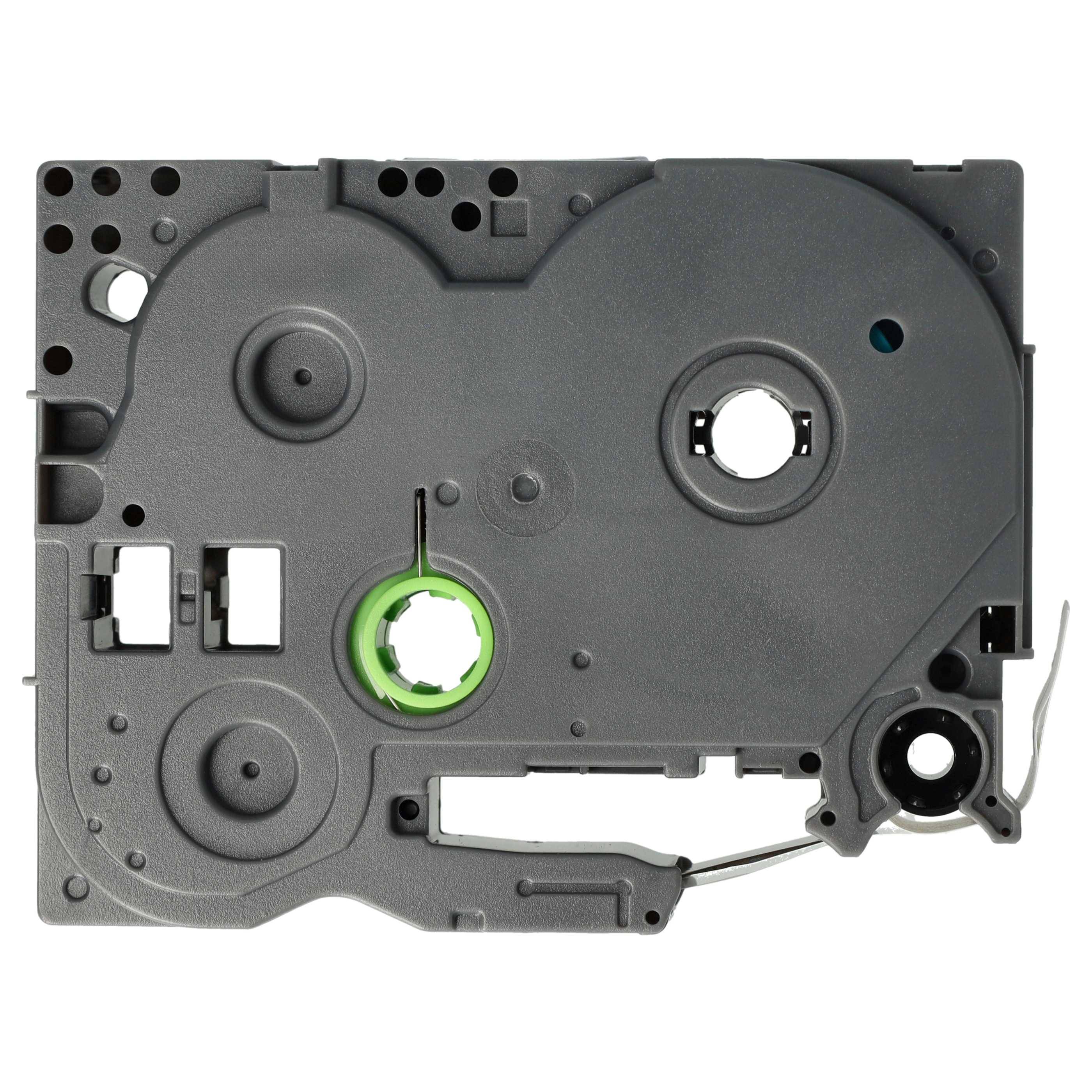 vhbw 5x Schriftband-Kassette kompatibel mit Brother PT 1010NB, 1010R1, 1080BTS, 1080SBT, 1080 Etiketten-Drucker 4m x 12mm Schwarz auf Weiß