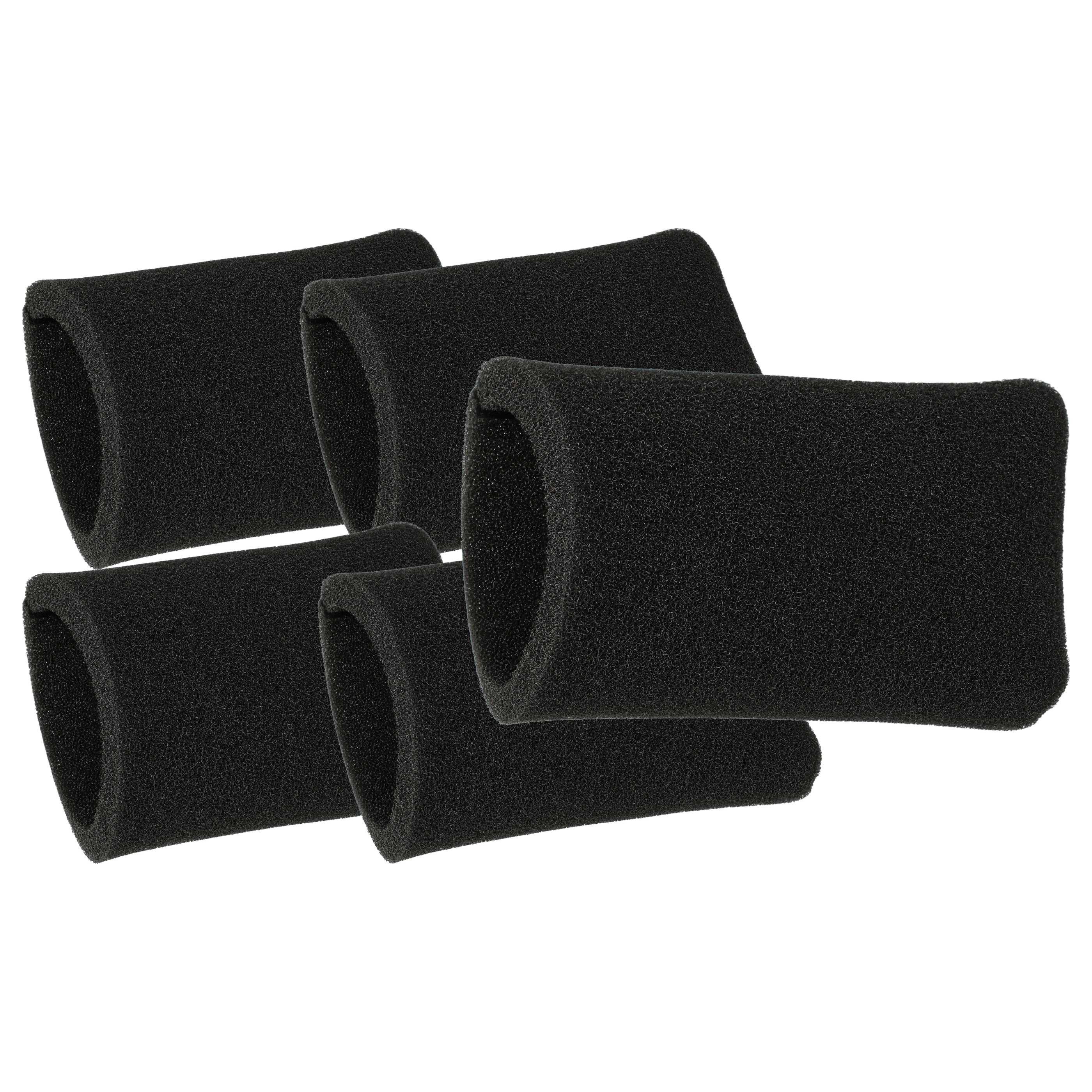 vhbw 5x Staubsaugerfilter kompatibel mit Kärcher WD3.300M, WD3.300, WD 3.310, WD 2.xxx, WD 3.320, WD 3.370 Staubsauger - Schaumstofffilter Schwarz