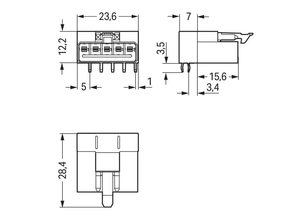 WAGO GmbH & Co. KG Stecker für Leiterplatten 890-895/011-000