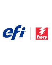 EFI und Fiery Logos, getrennt durch eine vertikale Linie auf weißem Hintergrund.