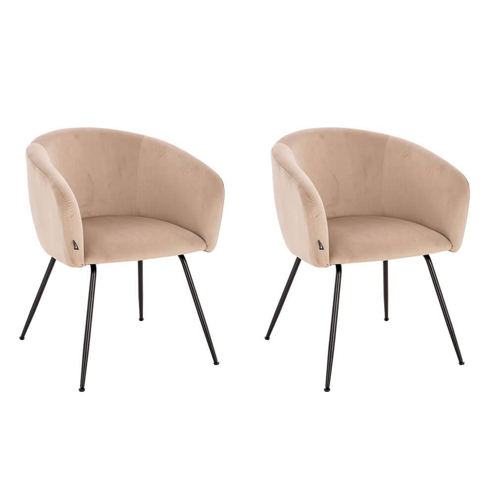 ESSZIMMERSTUHL ARIA - Menge: 2, Farbe: Samt Beige