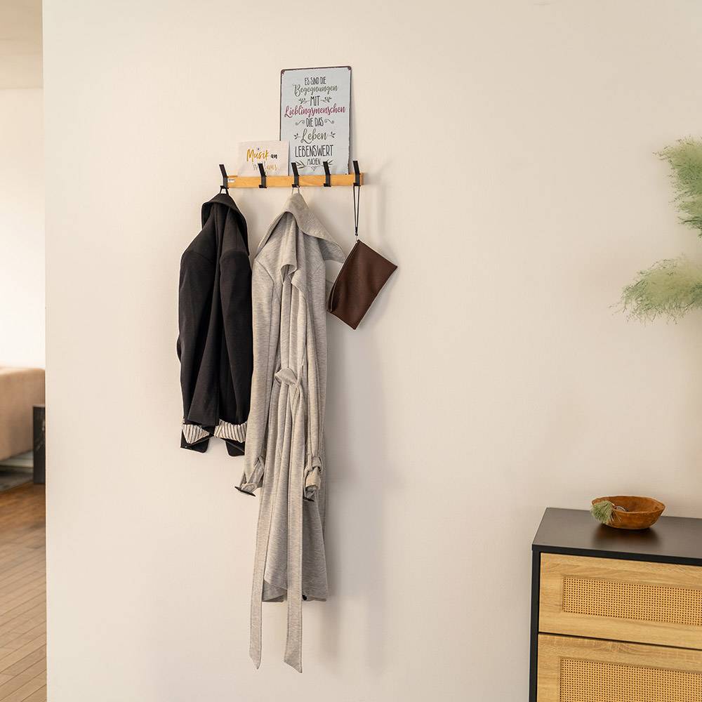 GARDEROBENLEISTE STRIPE - Menge: 5 x Haken