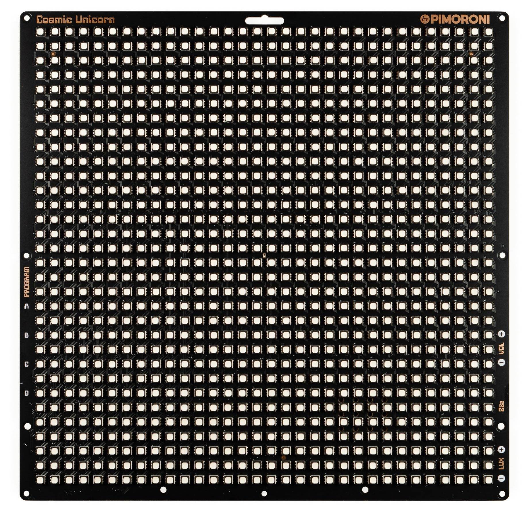 Pimoroni Cosmic Unicorn, 32x32 RGB-LED-Matrix, RP2040, Batteriebetrieb, 2,4 GHz Wireless, 1024 LEDs