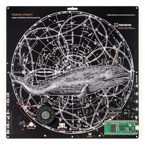 Pimoroni Cosmic Unicorn, 32x32 RGB-LED-Matrix, RP2040, Batteriebetrieb, 2,4 GHz Wireless, 1024 LEDs Pimoroni Cosmic Unicorn, 32x32 RGB-LED-Matrix, RP2040, Batteriebetrieb, 2,4 GHz Wireless, 1024 LEDs