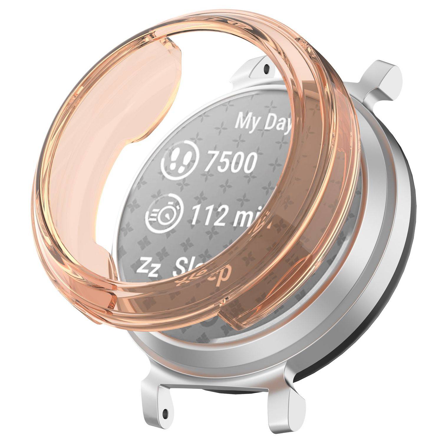 Für Garmin Lily 2 Hochwertiges Schutz TPU Gehäuse Transparent / Pink