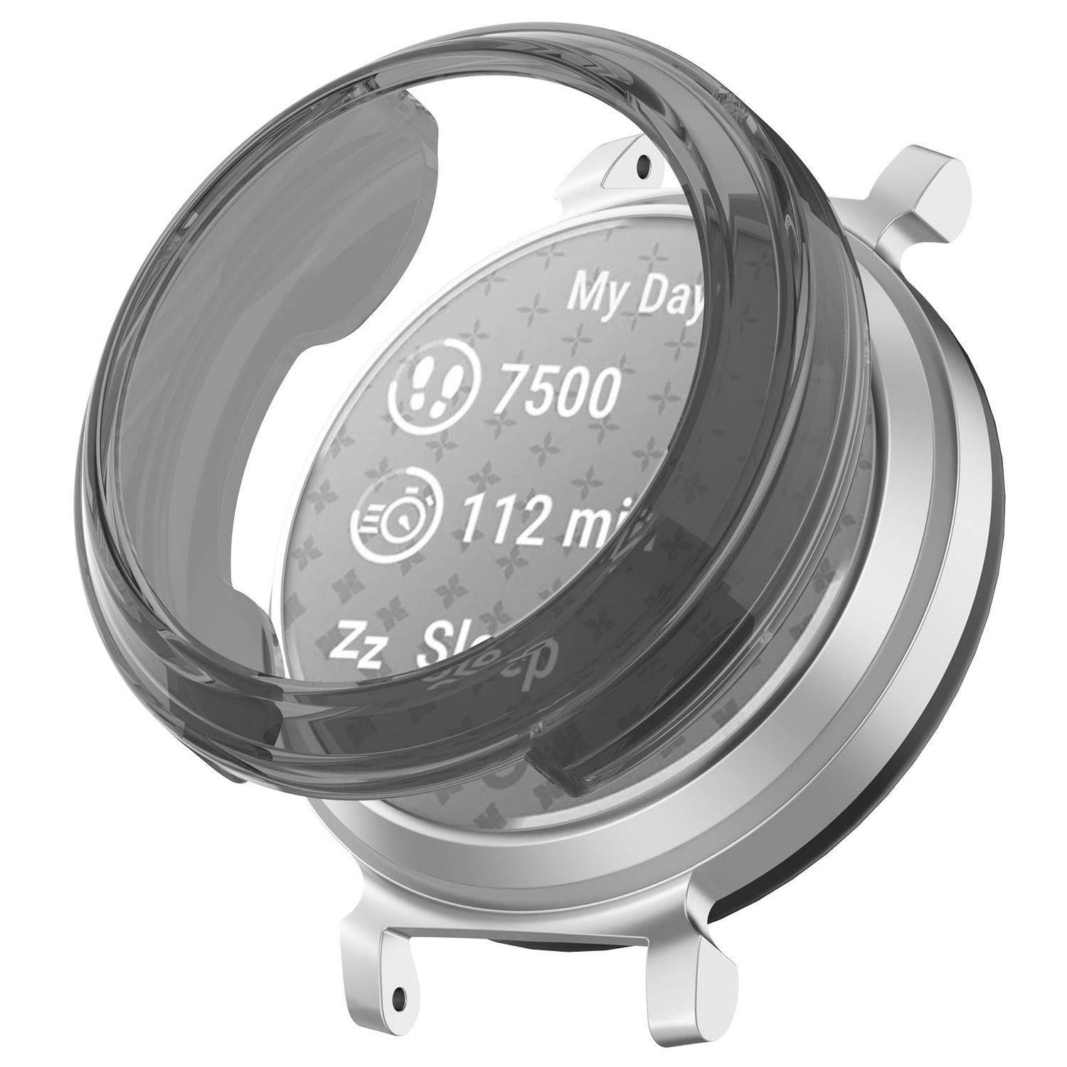 Für Garmin Lily 2 Schutz TPU Watch Gehäuse Transparent / Schwarz