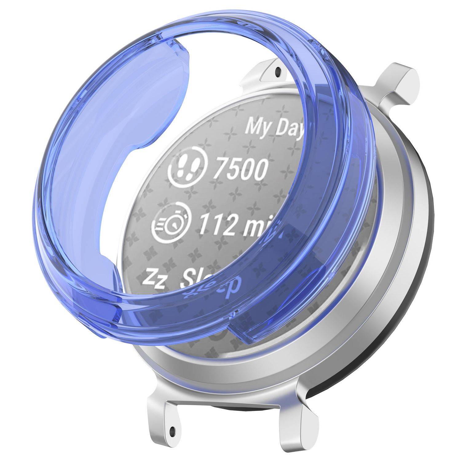 Für Garmin Lily 2 Schutz TPU Watch Schutz Gehäuse Transparent / Blau