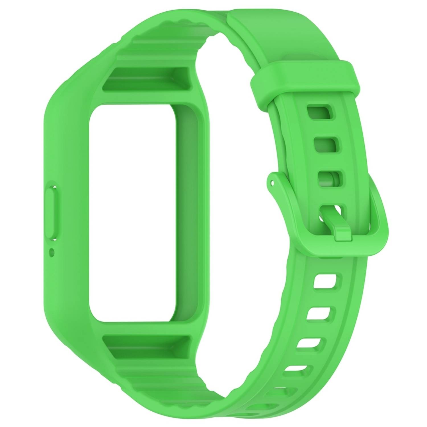 Für Samsung Galaxy Fit 3 TPU Uhrenarmband mit integriertem Gehäuse Ersatz Armband Hellgrün