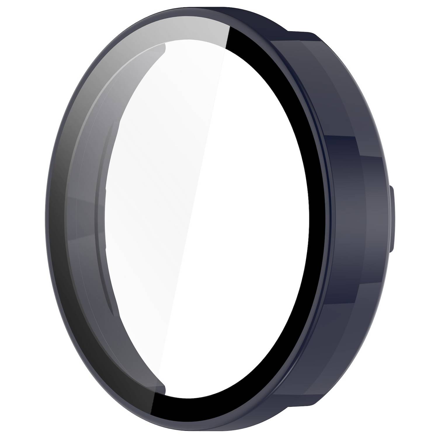 Für Garmin Lily 2 Kunststoff PC Smart Watch Hülle + H9 Schutz Hart Glas Dunkelblau