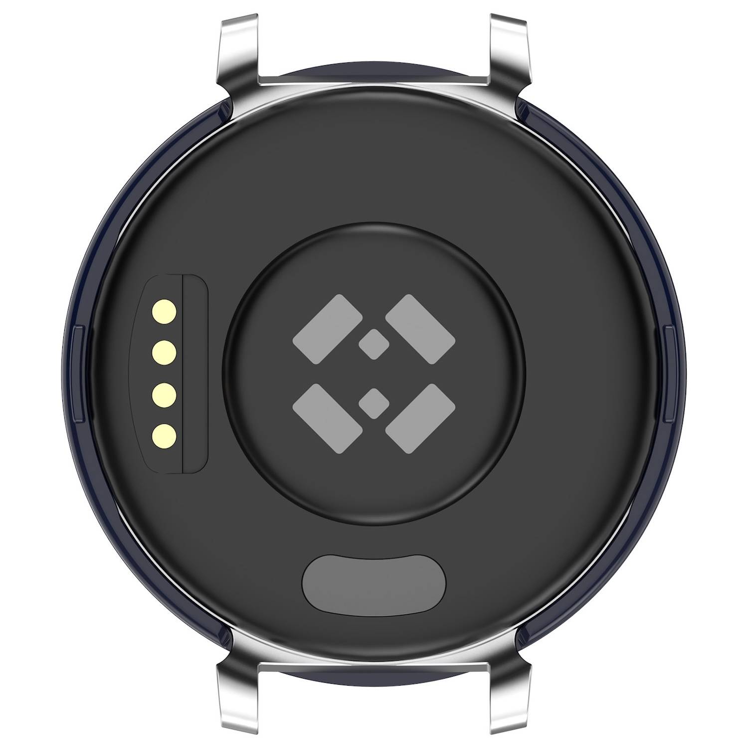 Für Garmin Lily 2 Kunststoff PC Smart Watch Hülle + H9 Schutz Hart Glas Dunkelblau