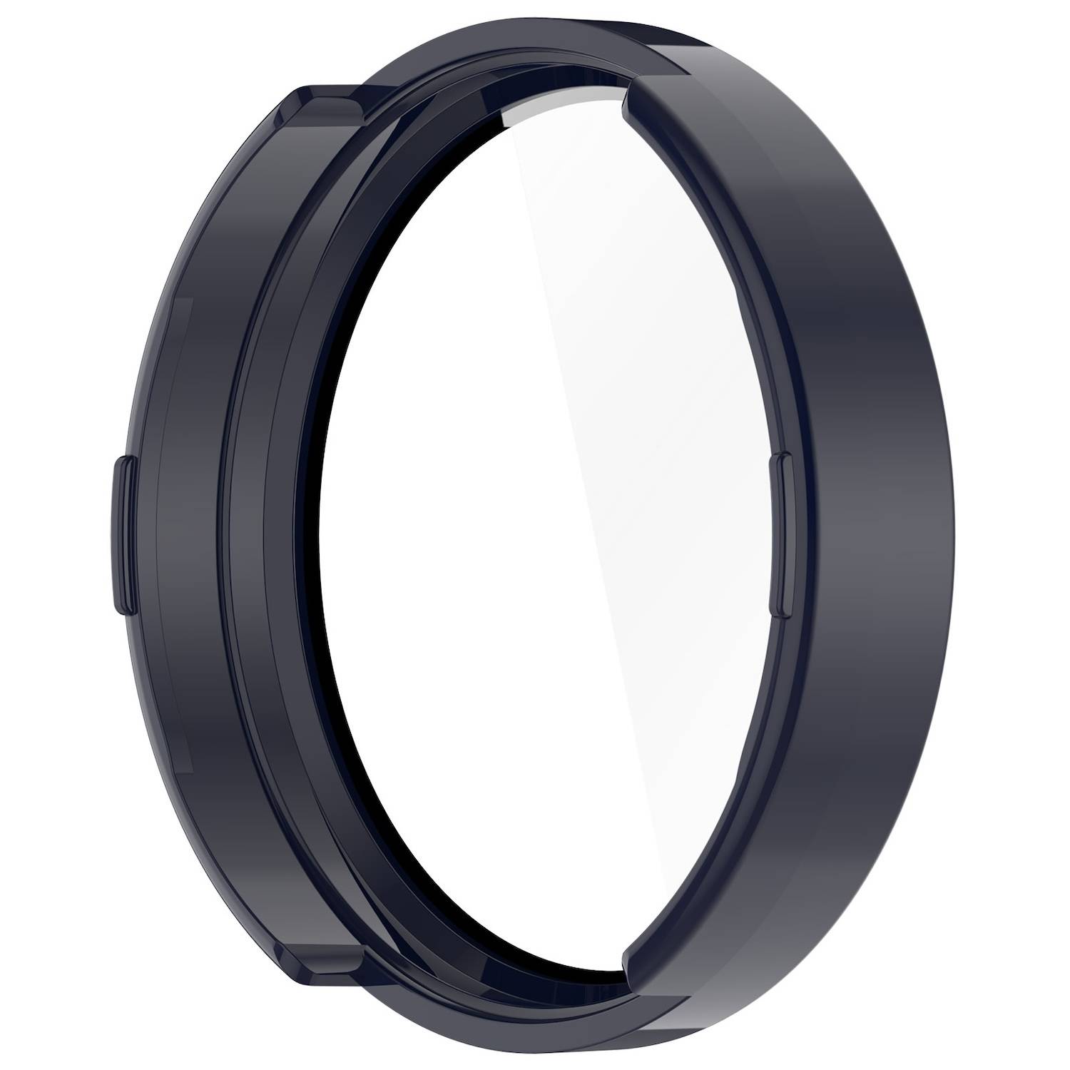 Für Garmin Lily 2 Kunststoff PC Smart Watch Hülle + H9 Schutz Hart Glas Dunkelblau