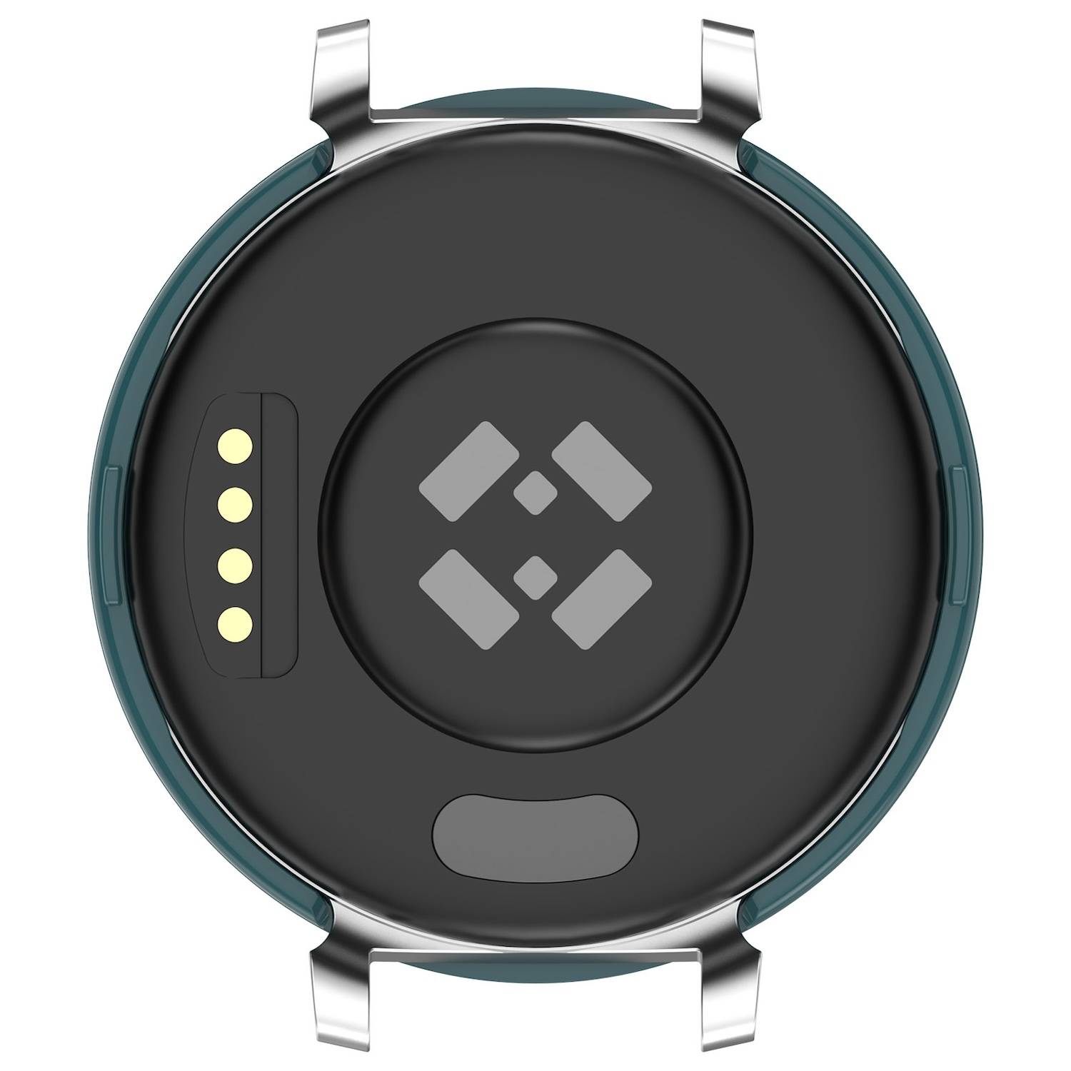 Für Garmin Lily 2 Kunststoff PC Smart Watch Hülle + H9 Schutz Hart Glas Dunkelgrün