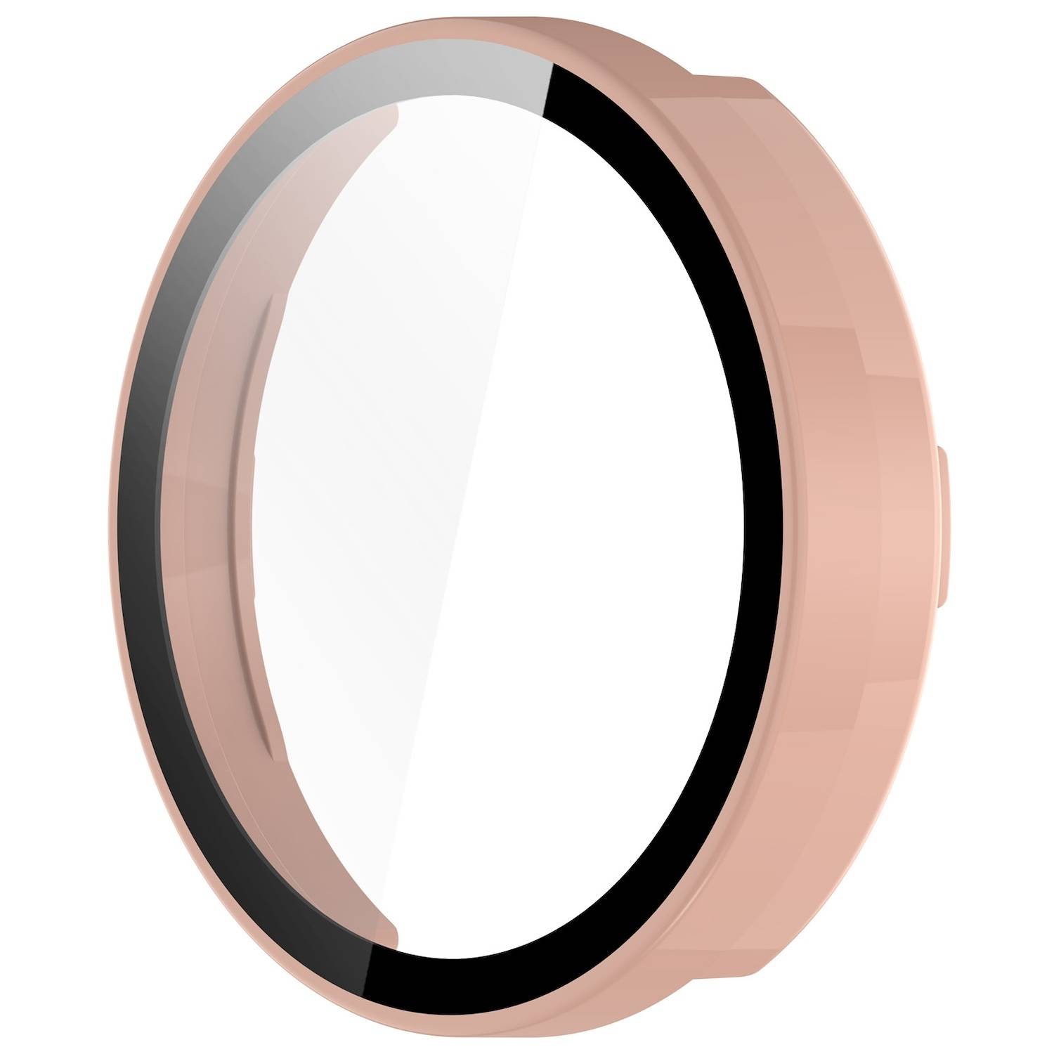 Für Garmin Lily 2 Kunststoff PC Smart Watch Hülle + H9 Schutz Hart Glas Pink
