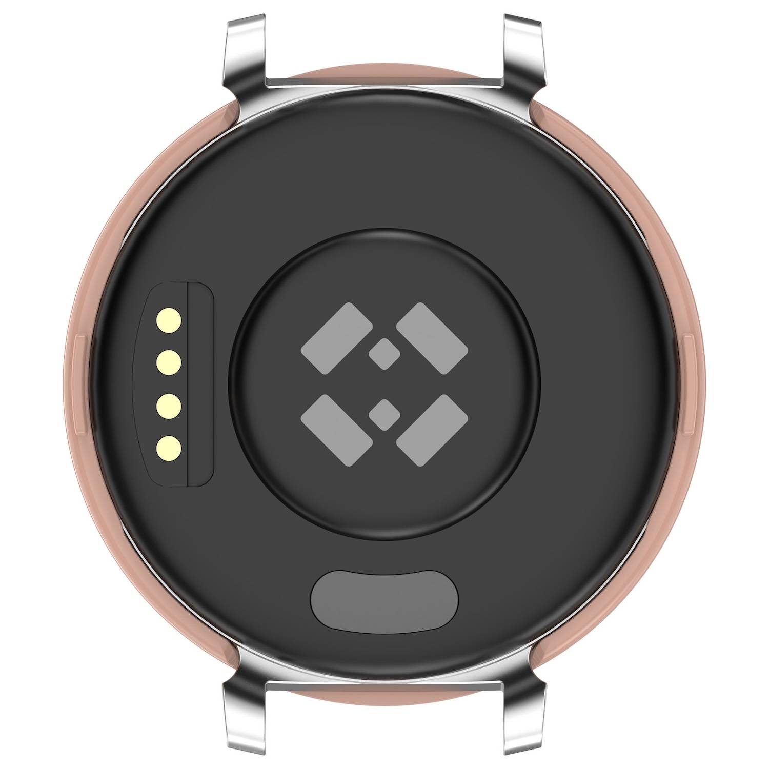 Für Garmin Lily 2 Kunststoff PC Smart Watch Hülle + H9 Schutz Hart Glas Pink