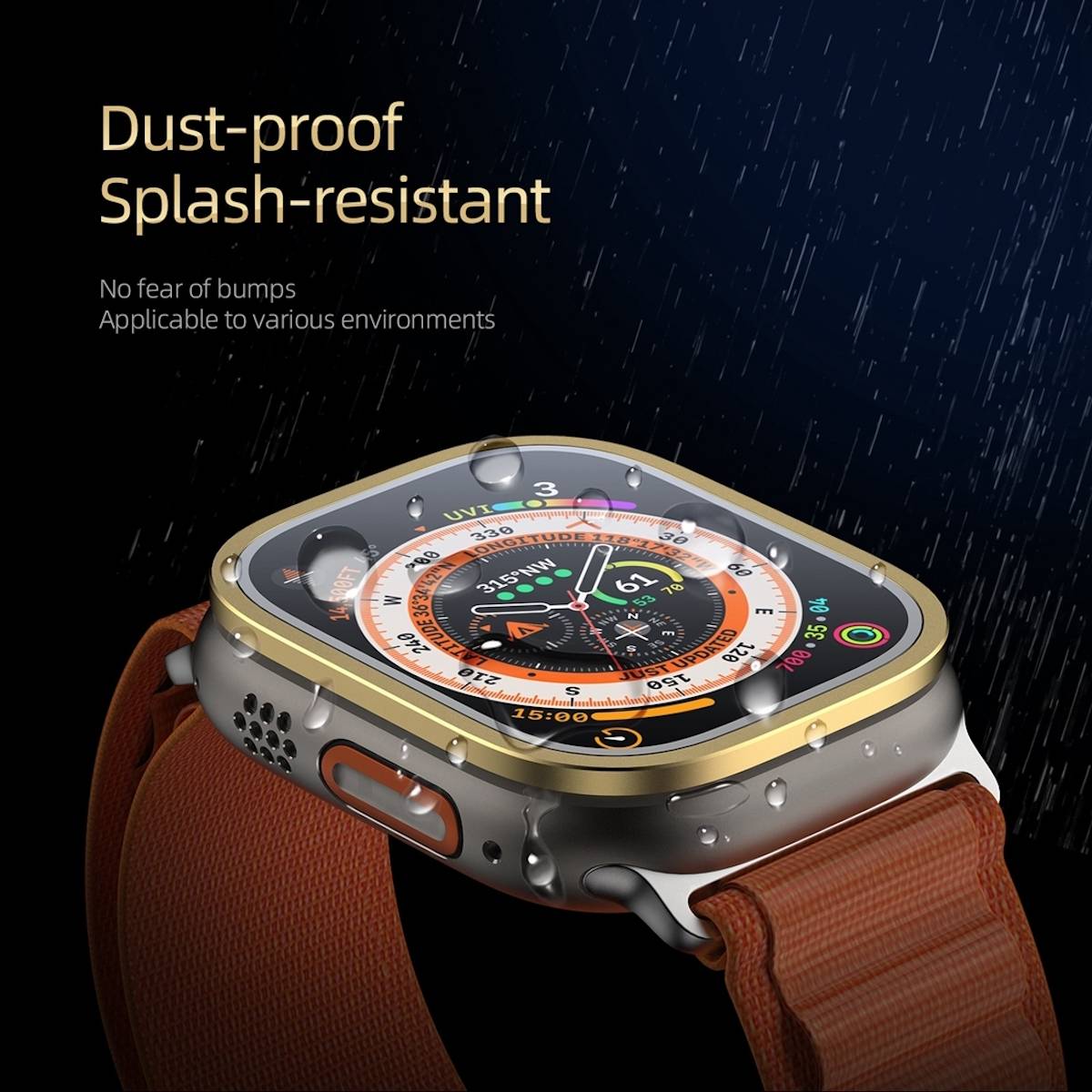 Für Apple Watch Ultra 1 + 2 49mm Aluminiumlegierung Hülle + Hart Glas