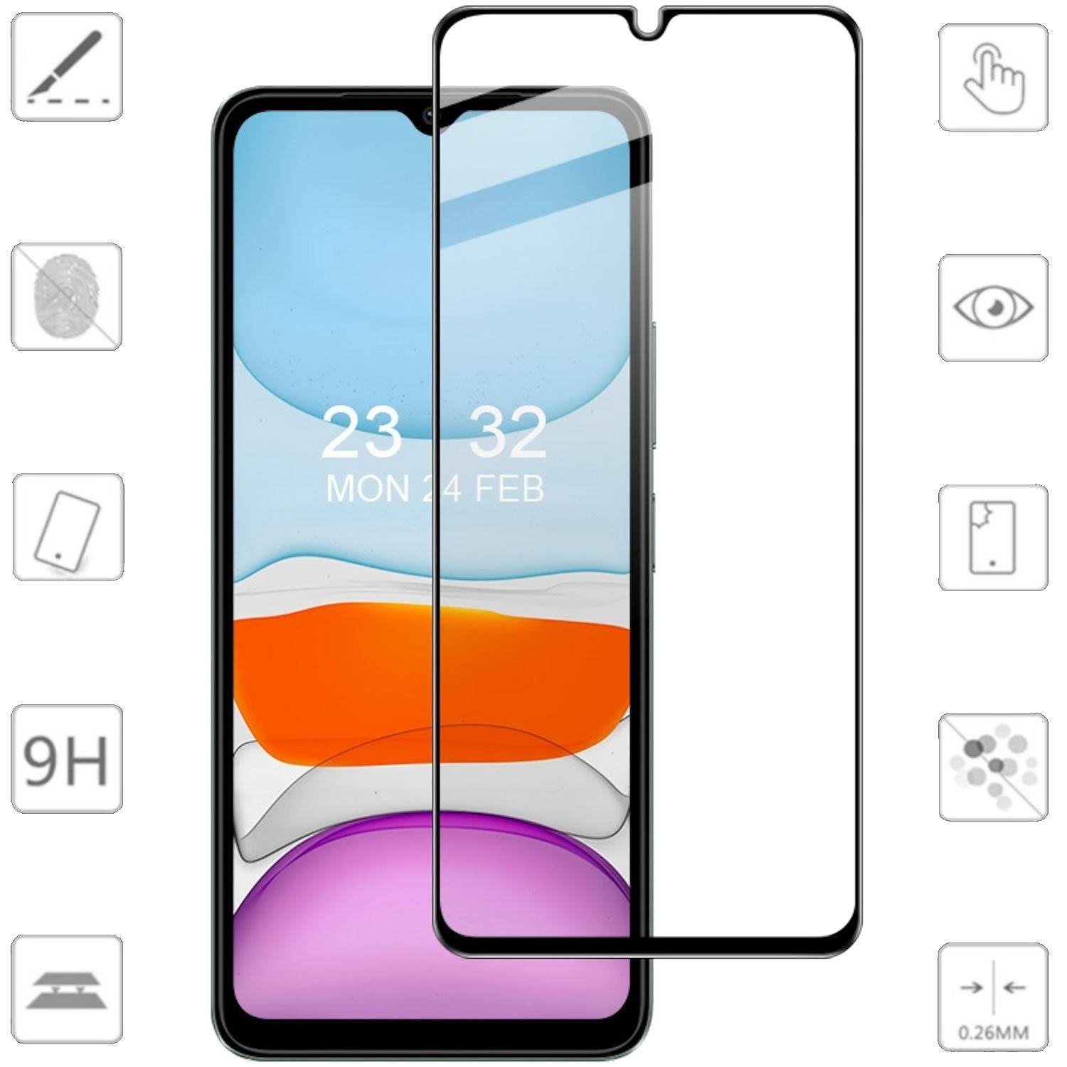 Für Xiaomi Redmi A3 2x 3D Premium 0,3 mm Display H9 Schutz Hart Glas